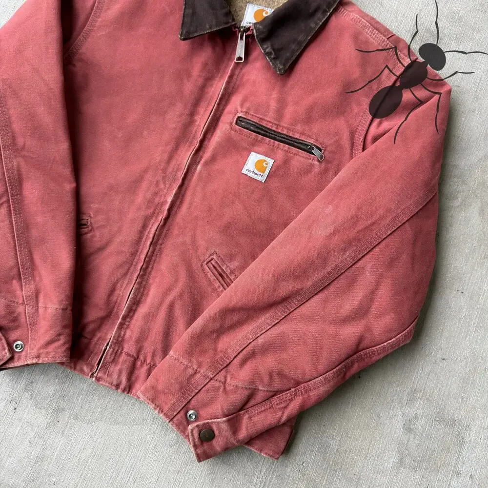 Carhartt WOMENS WJ097 VRS pink Detroit work wear jacket - Picture 4 of 8